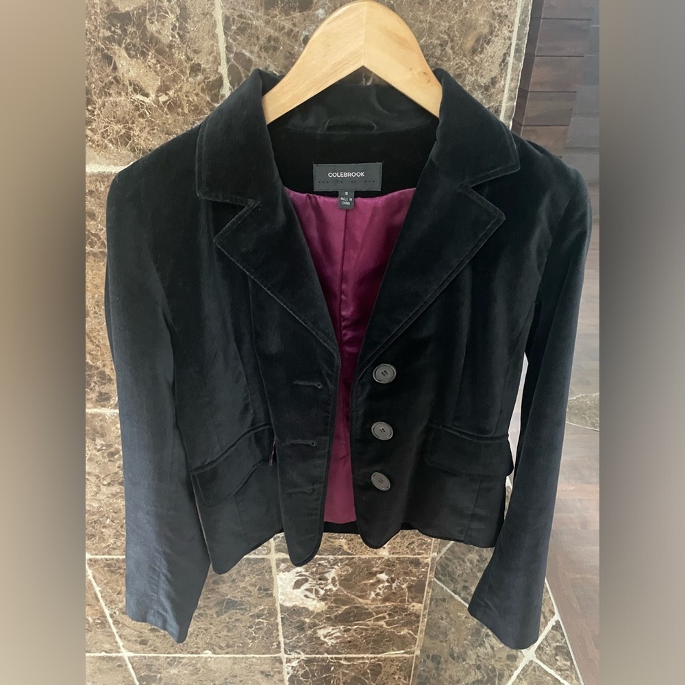 Black Velvet Blazer Size S
